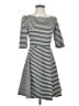 Pixley Stripes Black Casual Dress Size S - photo 1
