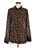 Premise Studio 100% Polyester Floral Black Long Sleeve Blouse Size M - photo 1