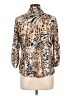 Emily Daniels Animal Print Tan 3/4 Sleeve Blouse Size L - photo 2