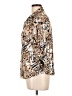 Emily Daniels Animal Print Tan 3/4 Sleeve Blouse Size L - photo 5