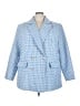 ELOQUII Checkered-gingham Blue Blazer Size 24 - photo 1