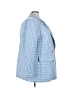 ELOQUII Checkered-gingham Blue Blazer Size 24 - photo 4