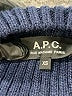 A.P.C. 100% Alpaca Chevron-herringbone Blue Turtleneck Sweater Size XS - photo 7
