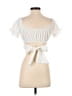 Lyaner White Ivory Short Sleeve Blouse Size XS - photo 2