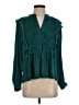 By Anthropologie 100% Polyester Teal Long Sleeve Blouse Size XS - photo 1
