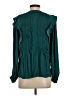By Anthropologie 100% Polyester Teal Long Sleeve Blouse Size XS - photo 2