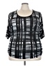 Lavish Gray Short Sleeve Blouse Size 3X - photo 1