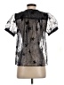 Let Me Be 100% Polyamide Stars Black Short Sleeve Blouse Size XS - photo 2