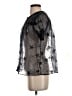 Let Me Be 100% Polyamide Stars Black Short Sleeve Blouse Size XS - photo 5