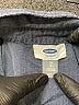 Old Navy 100% Cotton Chevron-herringbone Gray Long Sleeve Button-Down Shirt Size 8 - photo 3