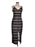 Unbranded Stripes Gray Casual Dress Size L - photo 1