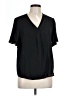 Liz Claiborne Black Short Sleeve Blouse Size L (petite) - photo 1