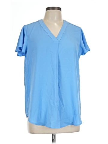 AK Anne Klein Short Sleeve Blouse (view 1)