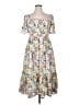 Simplee 100% Polyester Print Ivory Cocktail Dress Size XL - photo 1