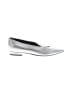 Marc Fisher 100% Leather Metallic Silver Flats Size 8 1/2 - photo 1