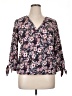 BCX 100% Polyester Purple 3/4 Sleeve Blouse Size XL - photo 1