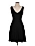 Aqua Solid Black Cocktail Dress Size L - photo 1