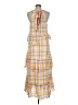 Cinq à Sept 100% Rayon Plaid Yellow Casual Dress Size 8 - photo 2