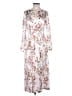 Max Mara 100% Silk Floral White Casual Dress Size 6 - photo 1