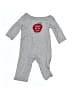 Hb 100% Cotton Graphic Gray Long Sleeve Onesie Size 0-3 mo - photo 1