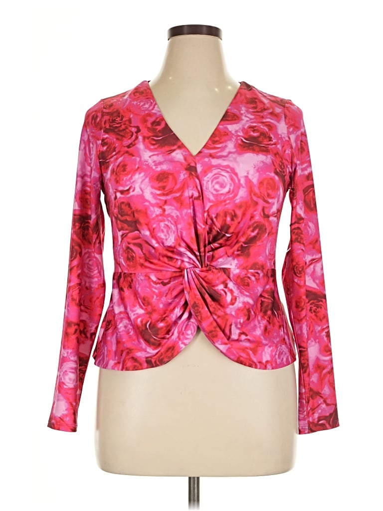 Bar Iii Long Sleeve Blouse In Pink