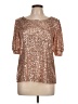 Cable & Gauge Gold Short Sleeve Blouse Size L - photo 1