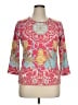 J. McLaughlin Pink 3/4 Sleeve Top Size XL - photo 1