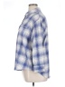 Old Navy 100% Cotton Plaid Blue Long Sleeve Button-Down Shirt Size XL Petite - photo 5