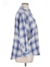 Old Navy 100% Cotton Plaid Blue Long Sleeve Button-Down Shirt Size XL Petite - photo 4