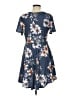 Unbranded Floral Blue Casual Dress Size M - photo 2