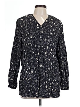 Clothes (real) Saks Fifth Avenue Long Sleeve Silk Top (view 1)