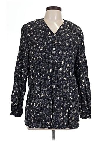 Clothes (real) Saks Fifth Avenue Long Sleeve Silk Top (view 1)