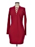 Neiman Marcus Solid Burgundy Casual Dress Size M - photo 1
