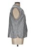 Old Navy Stripes Gray Sleeveless Blouse Size L - photo 4