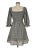 Sienna Sky 100% Polyester Tweed Gray Casual Dress Size M - photo 2