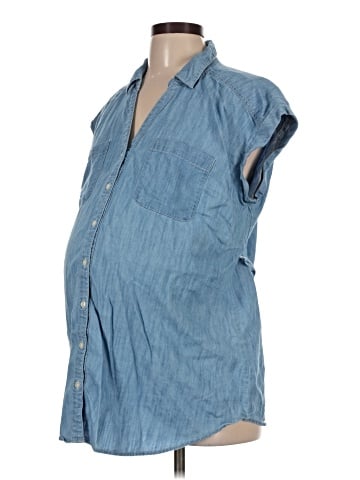 Motherhood Sleeveless Button-Down Shirt (view 1)