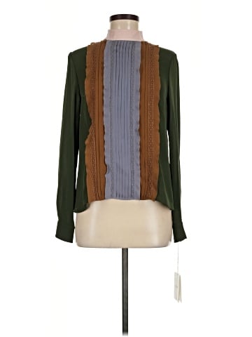 Valentino Long Sleeve Silk Top (view 1)
