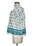 Delicates 100% Cotton Teal Short Sleeve Blouse Size S - photo 5