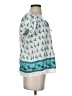 Delicates 100% Cotton Teal Short Sleeve Blouse Size S - photo 4