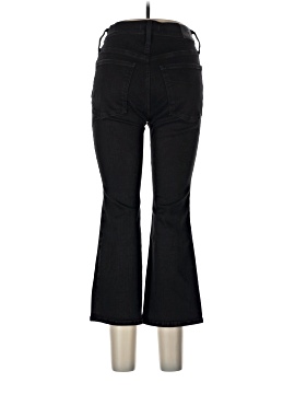 Madewell Petite Kick Out Crop Jeans in Black Rinse Wash (view 2)