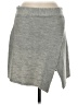 Free People 100% Wool Solid Gray Wool Skirt Size M - photo 1