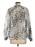 CAbi Animal Print Silver Long Sleeve Blouse Size L - photo 2