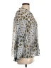 CAbi Animal Print Silver Long Sleeve Blouse Size L - photo 4