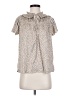Gap 100% Polyester Animal Print Gray Short Sleeve Blouse Size S - photo 1