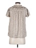 Gap 100% Polyester Animal Print Gray Short Sleeve Blouse Size S - photo 2