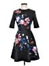 Ted Baker London Floral Black Cocktail Dress Size 2 (0) - photo 1
