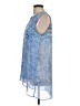 Susan Graver 100% Polyester Blue Sleeveless Blouse Size 10 - photo 5