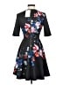 Ted Baker London Floral Black Cocktail Dress Size 2 (0) - photo 2