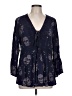 Torrid 100% Rayon Blue 3/4 Sleeve Blouse Size Lg Plus (0) - photo 1