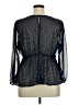 Mi ami 100% Polyester Stars Black 3/4 Sleeve Blouse Size 1X - photo 2